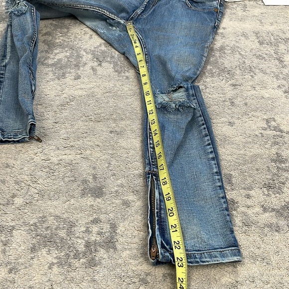 NWT One Teaspoon Killers Jeans Phoenix Wash Distressed Rips Drop Crotch Sz 24 - Picture 12 of 15
